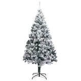 Artificial Christmas Tree with Flocked Snow Green 180 cm PVC - Front View