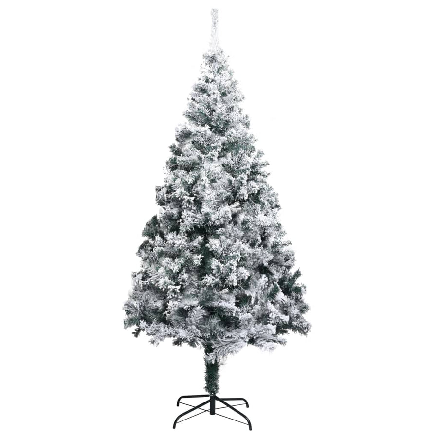 Artificial Christmas Tree with Flocked Snow Green 180 cm PVC