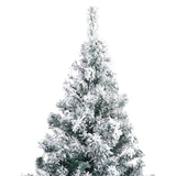 Artificial Christmas Tree with Flocked Snow Green 180 cm PVC - Side View
