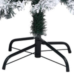 Artificial Christmas Tree with Flocked Snow Green 240 cm PVC