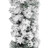 Christmas Garland with Flocked Snow Green 5 m PVC