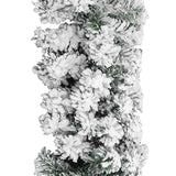 Christmas Garland with Flocked Snow Green 10 m PVC - Side View