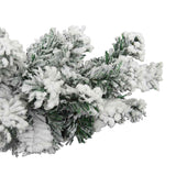Christmas Garland with Flocked Snow Green 10 m PVC - Top-Down View