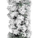 Christmas Garland with Flocked Snow Green 20 m PVC - Side View