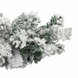 Christmas Garland with Flocked Snow Green 20 m PVC - Top-Down View