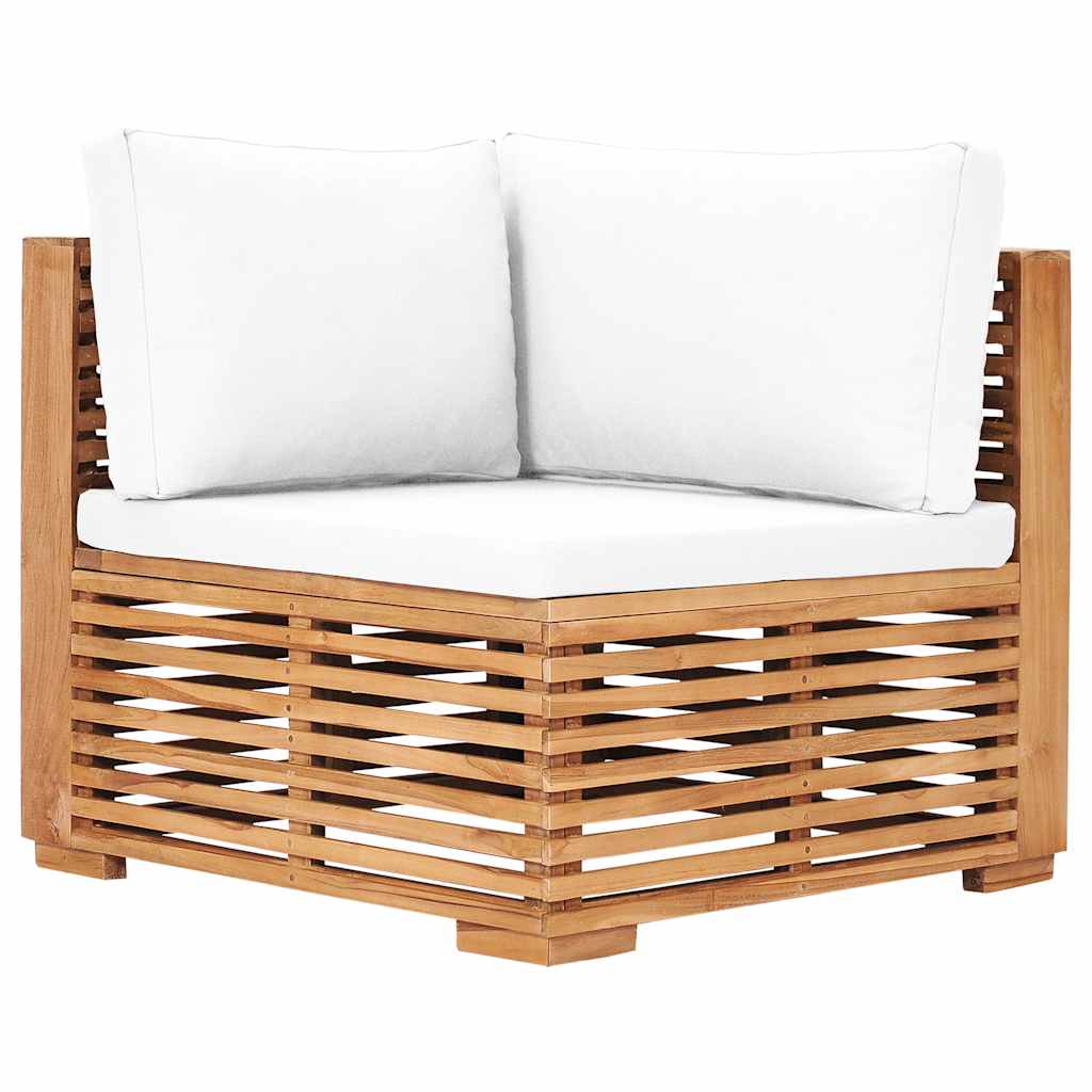 6 Piece Garden Lounge Set with Cushions Solid Teak Wood