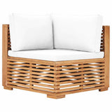 6 Piece Garden Lounge Set with Cushions Solid Teak Wood - Top-Down View