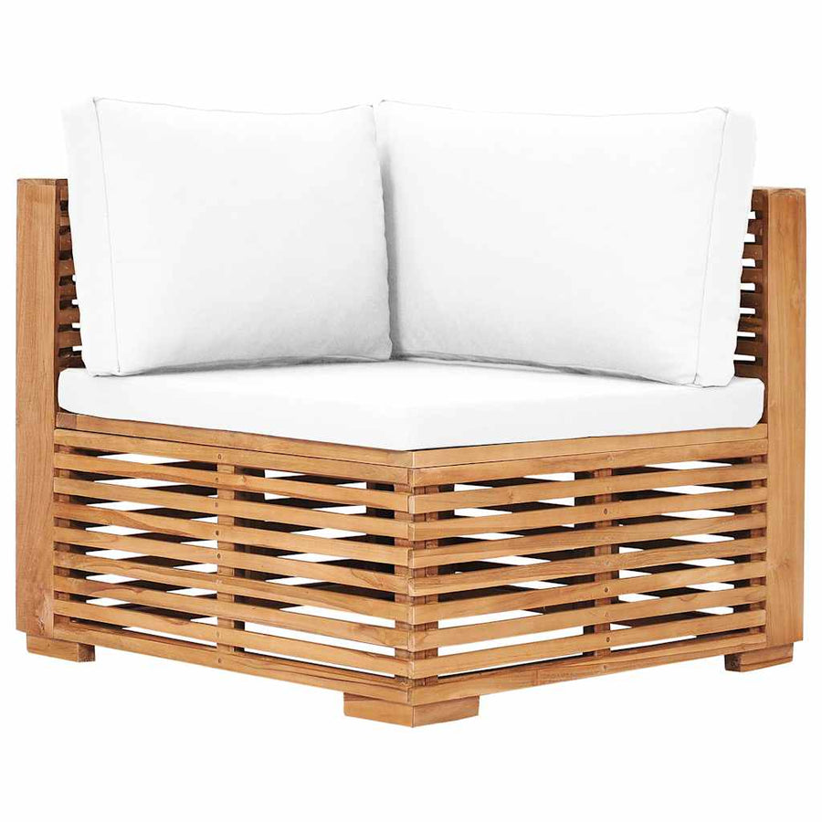 6 Piece Garden Lounge Set with Cushions Solid Teak Wood