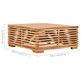 6 Piece Garden Lounge Set with Cushions Solid Teak Wood - Close-Up Angle