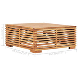 4 Piece Garden Lounge Set with Cushions Solid Teak Wood