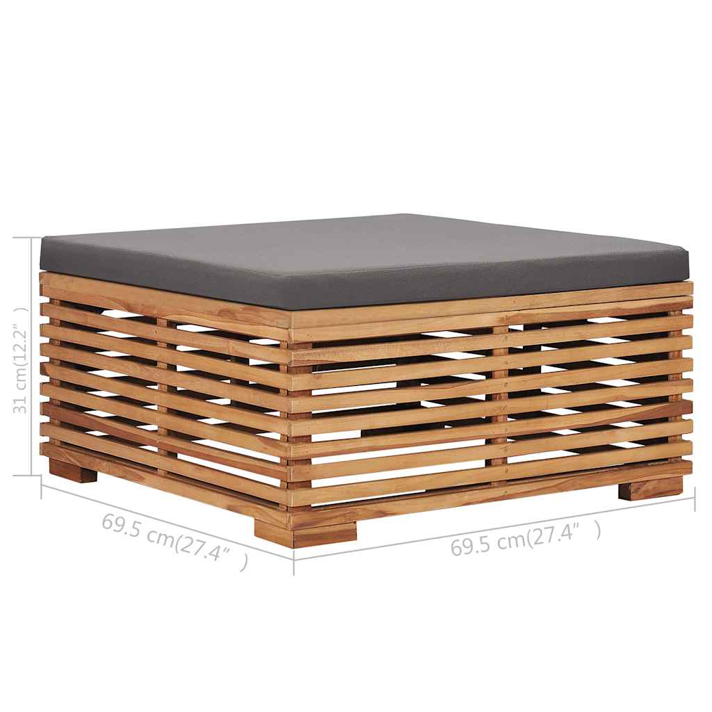 5 Piece Garden Lounge Set with Cushions Solid Teak Wood