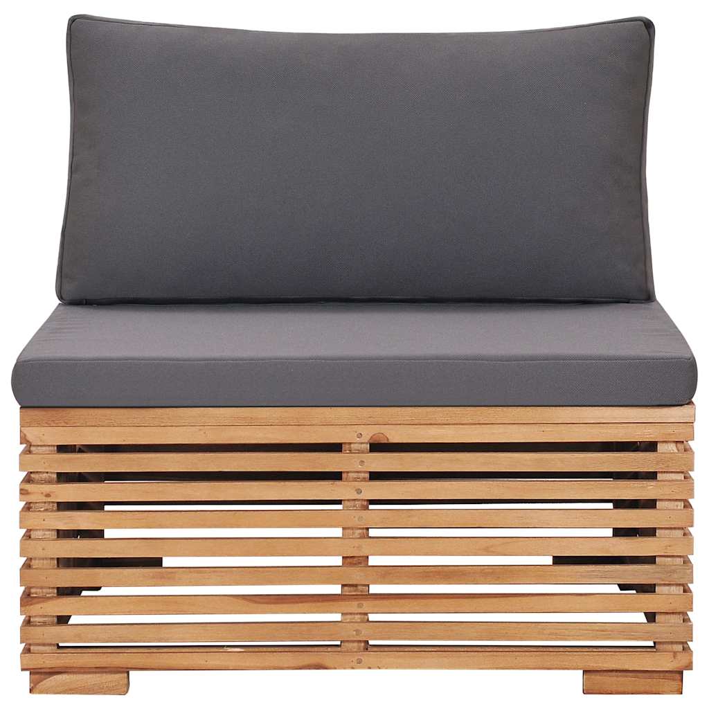 5 Piece Garden Lounge Set with Cushions Solid Teak Wood
