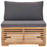 5 Piece Garden Lounge Set with Cushions Solid Teak Wood - 45-Degree Angle