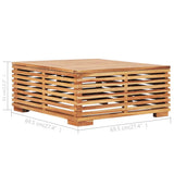 5 Piece Garden Lounge Set with Cushions Solid Teak Wood - Low Angle