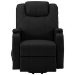Stand-up Massage Recliner Black Faux Leather