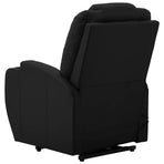 Stand-up Massage Recliner Black Faux Leather