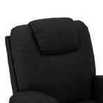 Stand-up Massage Recliner Black Faux Leather
