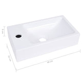Wash Basin 400x220x90 mm SMC White - Close-Up Angle