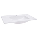 Built-in Wash Basin 750x460x130 mm SMC White - Front View