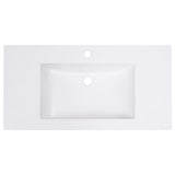 Built-in Wash Basin 750x460x130 mm SMC White - Top-Down View