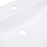 Built-in Wash Basin 750x460x130 mm SMC White - Rear View