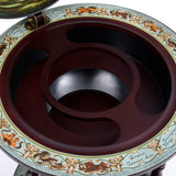 Globe Bar Wine Stand Eucalyptus Wood Blue - Rear View