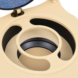 Freestanding Globe Bar Wine Stand Eucalyptus Wood Green - Close-Up Angle