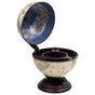 Tabletop Globe Bar Wine Stand Eucalyptus Wood Green