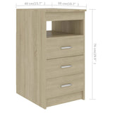 Desk Sonoma Oak 140x50x76 cm Engineered Wood - Extra Image