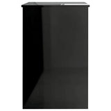 Desk High Gloss Black 140x50x76 cm Engineered Wood