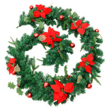 Christmas Garland with LED Lights Green 2.7 m PVC - Side View
