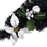 Christmas Arch with LED Lights Black 90 cm PVC - Top-Down View
