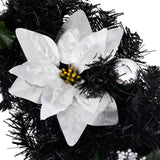 Christmas Arch with LED Lights Black 90 cm PVC - 45-Degree Angle