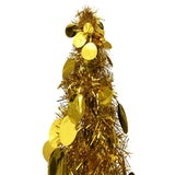 Pop-up Artificial Christmas Tree Gold 120 cm PET - Front View