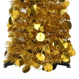 Pop-up Artificial Christmas Tree Gold 120 cm PET - Side View