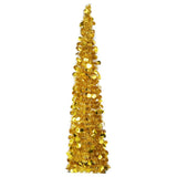 Pop-up Artificial Christmas Tree Gold 150 cm PET