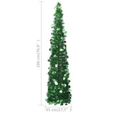 Pop-up Artificial Christmas Tree Green 180 cm PET - 45-Degree Angle