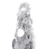 Pop-up Artificial Christmas Tree Silver 120 cm PET - Side View