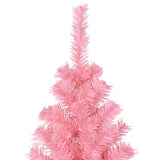Artificial Christmas Tree with Stand Pink 180 cm PVC - Top-Down View