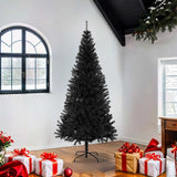 Artificial Christmas Tree with Stand Black 180 cm PVC - Front View