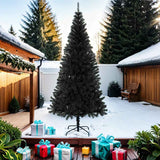 Artificial Christmas Tree with Stand Black 210 cm PVC - Front View