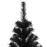 Artificial Christmas Tree with Stand Black 210 cm PVC - Top-Down View