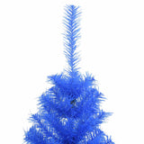 Artificial Christmas Tree with Stand Blue 150 cm PVC - Top-Down View