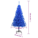 Artificial Christmas Tree with Stand Blue 150 cm PVC - Close-Up Angle