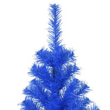 Artificial Christmas Tree with Stand Blue 180 cm PVC - Top-Down View