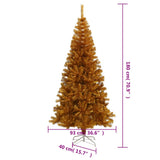 Artificial Christmas Tree with Stand Gold 180 cm PET - Rear View