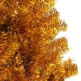Artificial Christmas Tree with Stand Gold 210 cm PET - Top-Down View