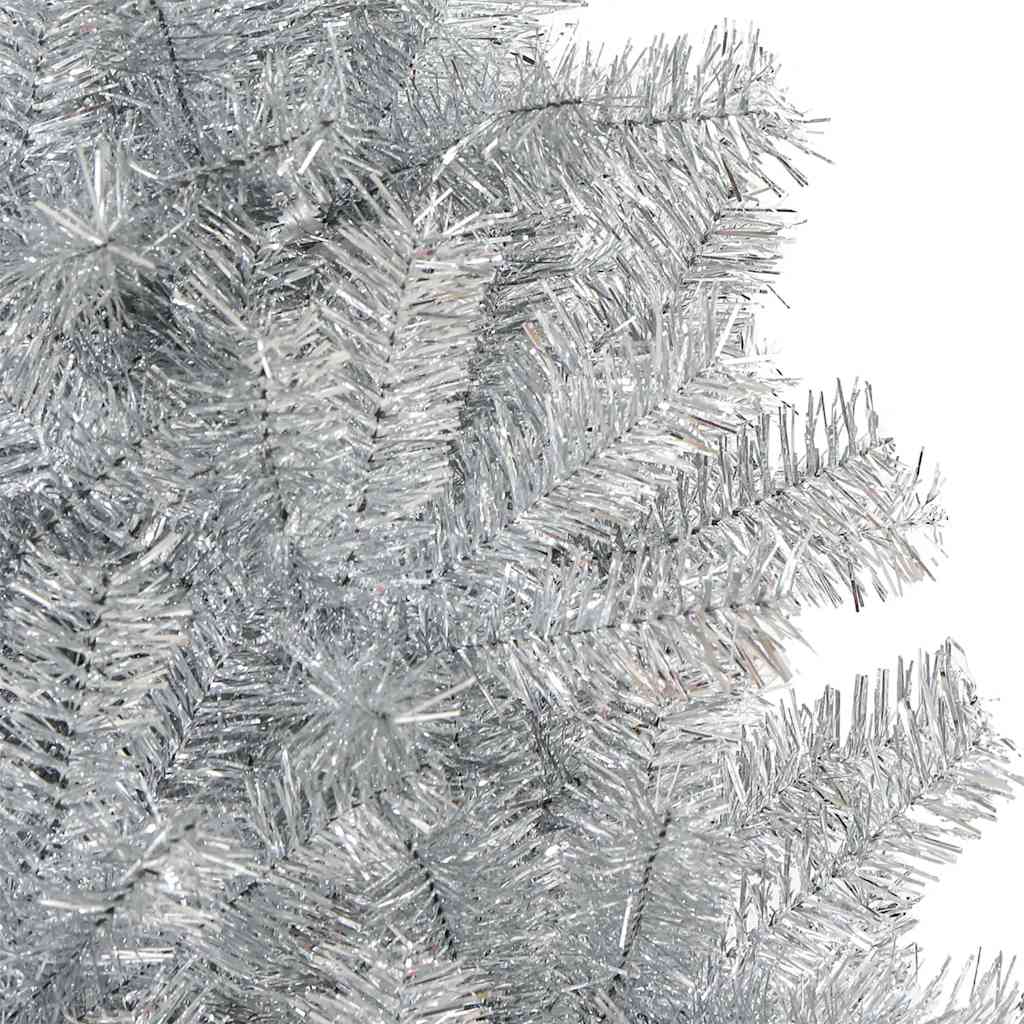 Artificial Christmas Tree with Stand Silver 150 cm PET