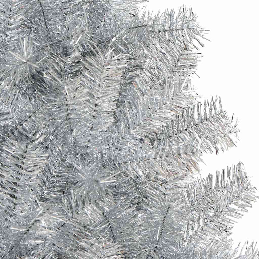 Artificial Christmas Tree with Stand Silver 150 cm PET