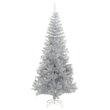 Artificial Christmas Tree with Stand Silver 180 cm PET